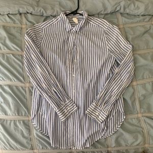H&M Striped Button Up Top